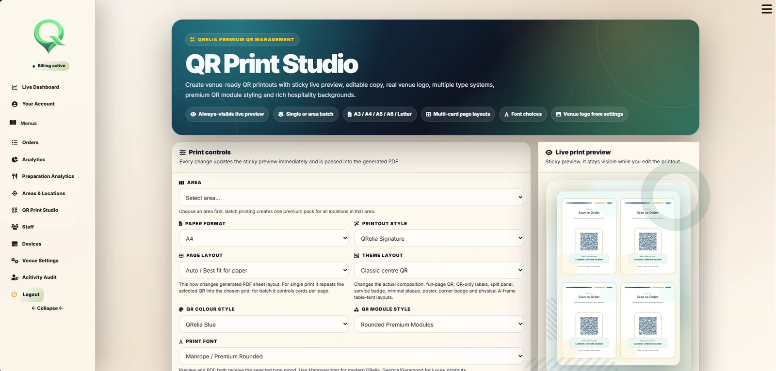 QRelia QR Print Studio