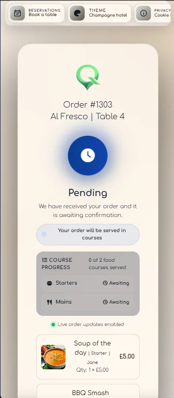 QRelia Live status