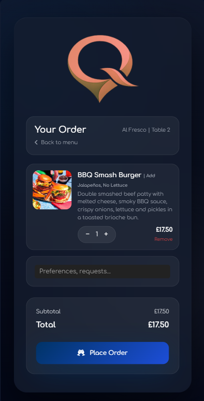 QRelia Customer - Basket